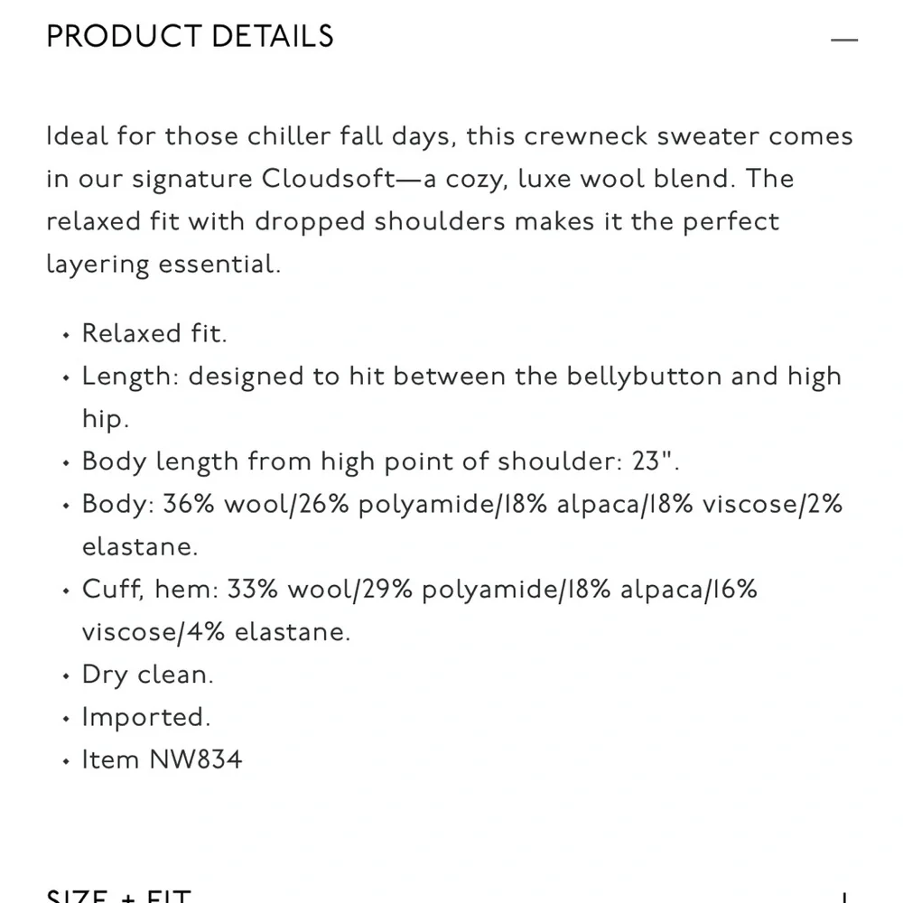 NEW CONDITION! MADEWELL CLOUDSOFT CREW NECK SWEATER in Hydrangea Blue. Sz.MED - Picture 9 of 12